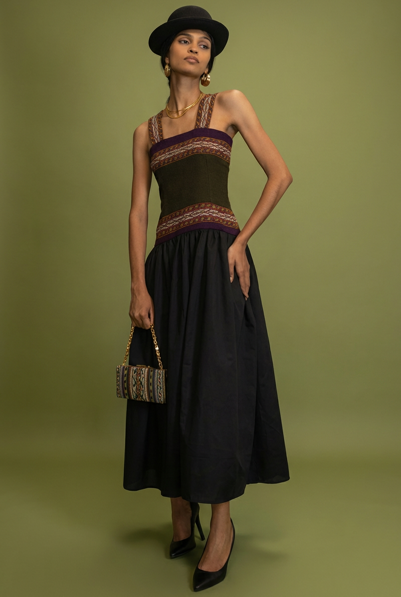 HAND LOOM WOOL & SUPER 120 WOOL DRESS