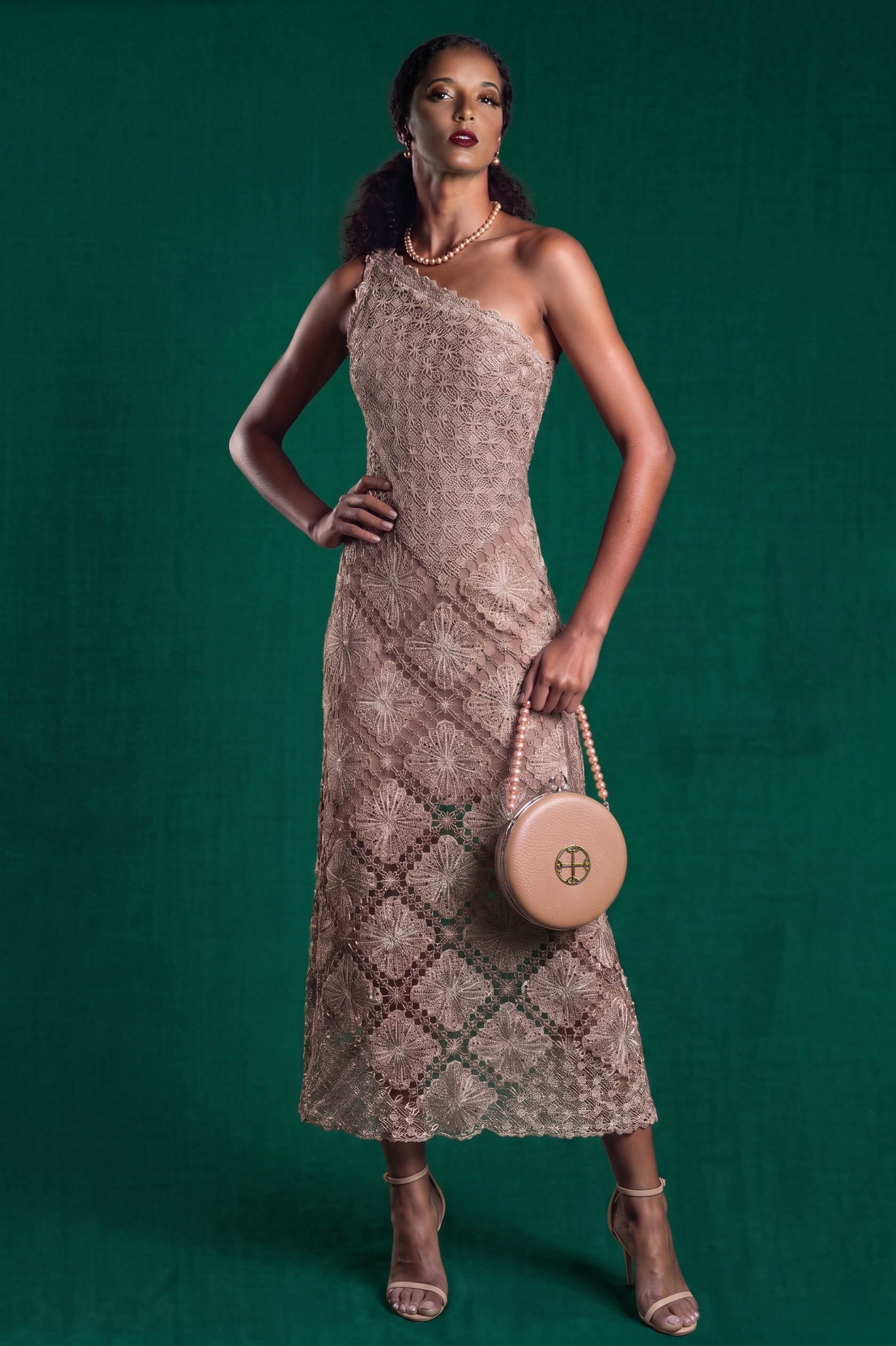 Brown File Dress