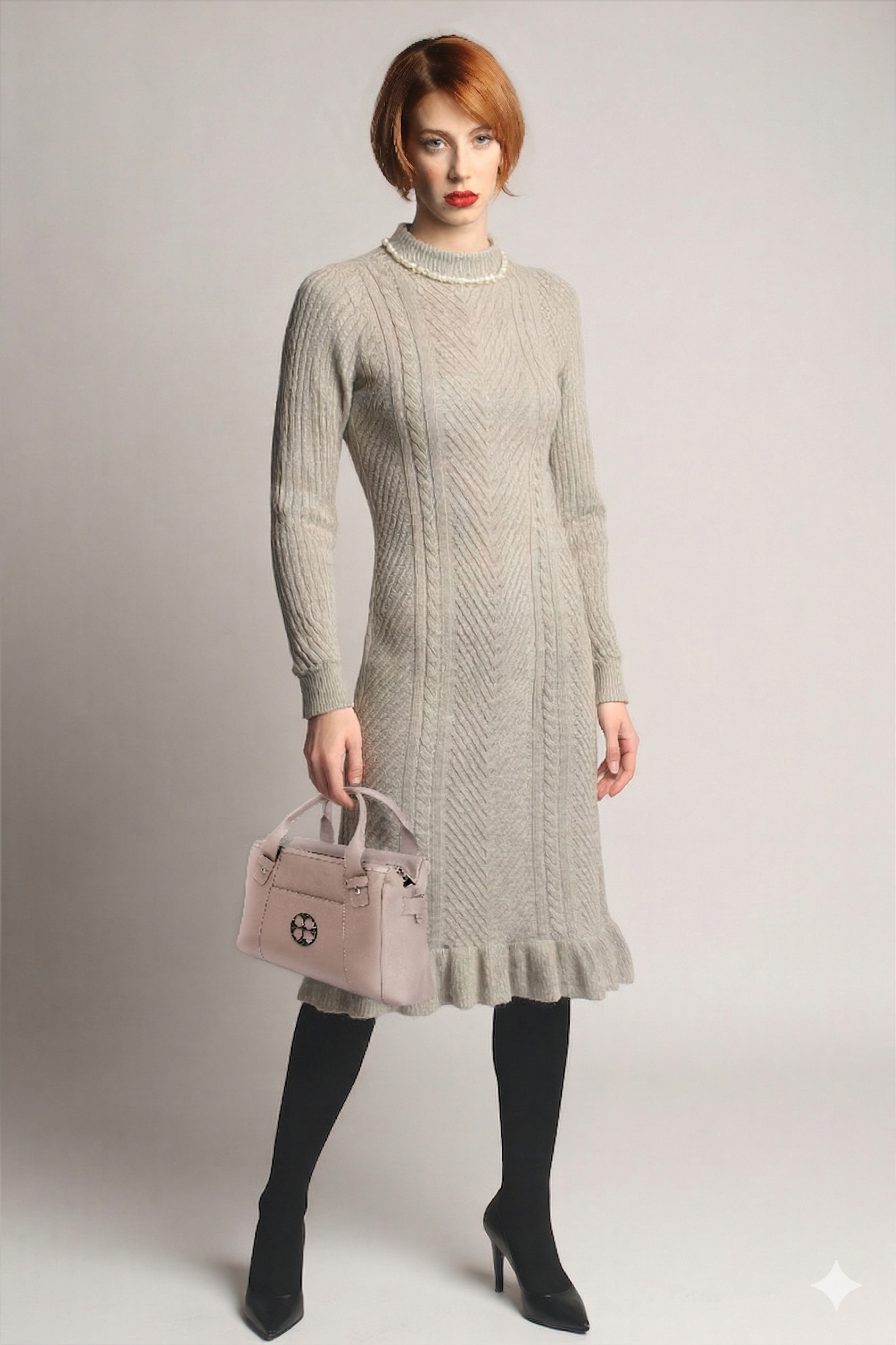 Grey Baby Alpaca Dress