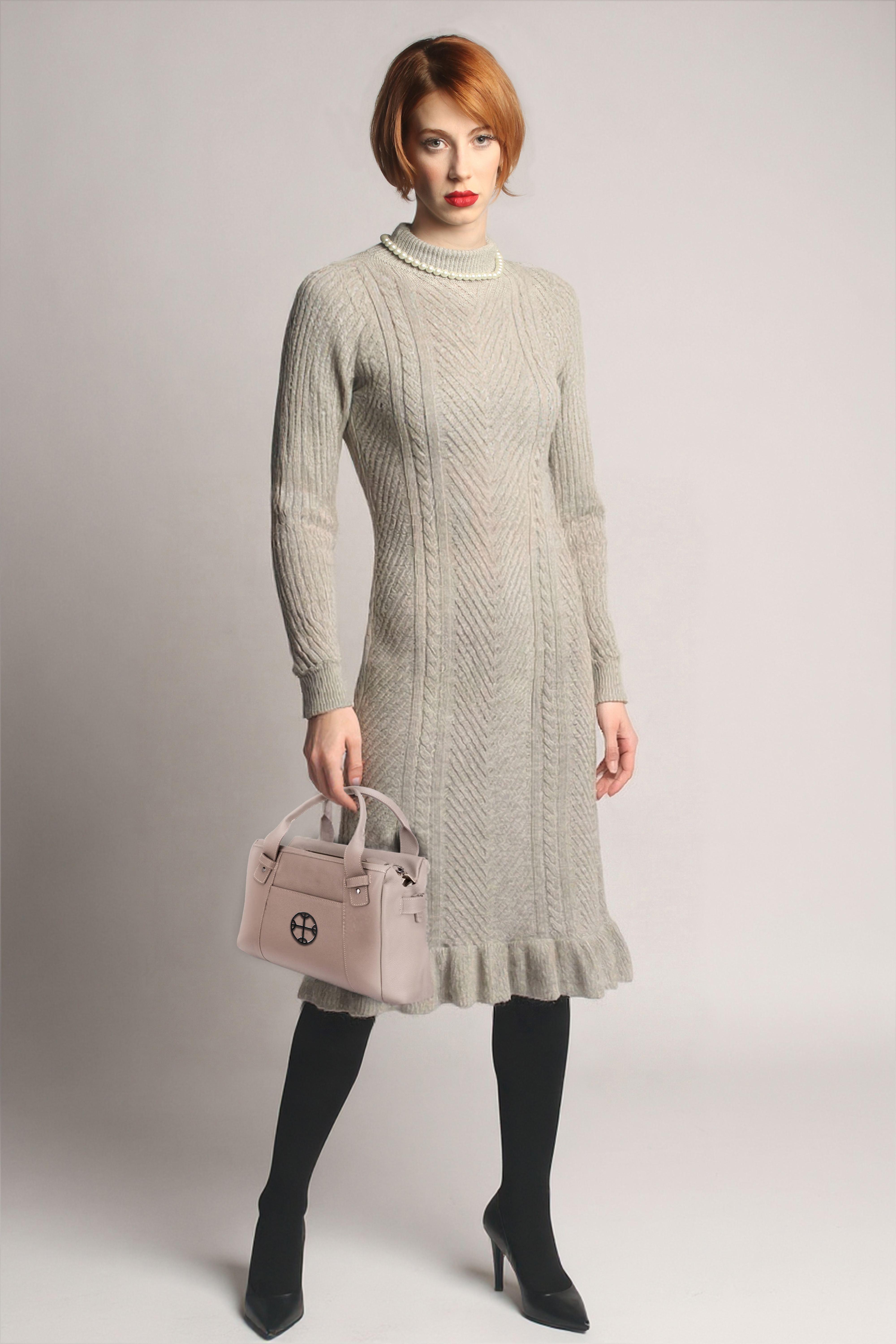 Grey Baby Alpaca Dress